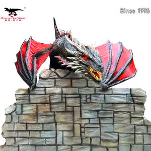 Drago Animatronic misterioso drago volante occidentale a grandezza naturale artificiale modello per l'arredamento - Product Image 6