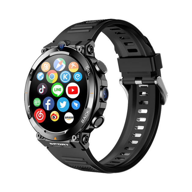 2024 Newest IPX7 4G Sim Card Android UI SmartWatch with 900mAh Battery GPS WiFi NFC Dual Camera Video BT Call H10 Smart Watch