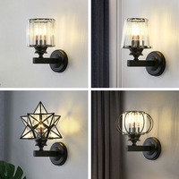 Lámpara Led de pared de cristal para dormitorio, luz de pared de fondo de cabecera, accesorios de iluminación nórdicos modernos y simples, luces para pasillo