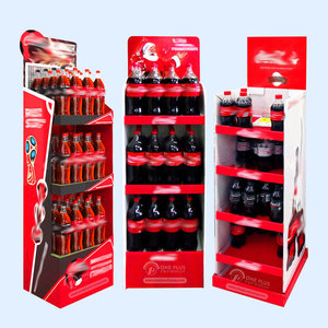 Heavy Duty Corrugated Cardboard <strong>Display</strong> Stand Retail Floor <strong>Display</strong> Stand Customized Drink Beer Wine Bottle Paper <strong>Display</strong> <strong>Rack</strong> - Product Image 1