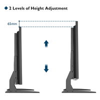 Soporte de TV de mesa universal Elevador de monitor de montaje en pedestal compatible con pantallas de TV de 22 "-65"-sostiene de forma segura 50KG y máximo VESA 800x400mm