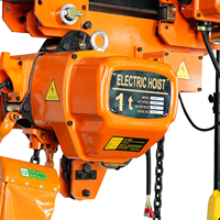 Palans électriques compacts de 1 tonne avec commande à la main pour la manutention de matériaux en usine, entrepôt et plafonds bas