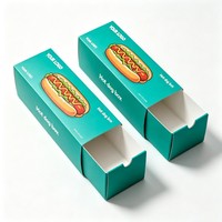 Caja biodegradable hecha a mano para sándwiches, apta para alimentos, en oferta, caja para hot dogs, caja para hamburguesas