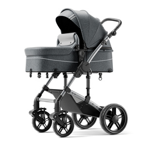 Poussette Bébé Luxe 2 en 1 avec Grandes Roues et <span class=keywords><strong>Suspension</strong></span> Personnalisée - Product Image 4