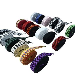 Cordones Planos de Poliéster de 1.5CM de Ancho, Trenzado en Espiga, Color Mixto Rosa y Negro para Zapatillas Deportivas Casuales de Hombre - Product Image 5