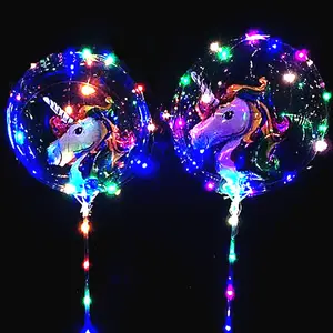 Clear Led Cartoon Karakter Bobo Ballon 3 Meter Fairy String Light Met Batterij Doos En Stok
