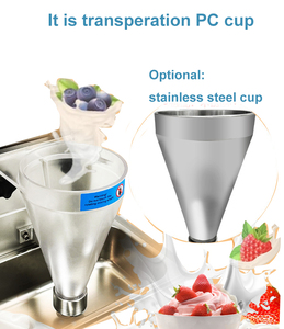 Máquina semiautomática para hacer helados de frutas, máquina mezcladora de helados de frutas reales con yogur - Product Image 3