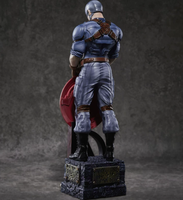 Figura de acción coleccionable de los Vengadores de Marvel, pintada a mano con detalles artísticos, para exhibición en escritorio, con escudo de resina.