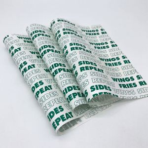 Papier sulfurisé/glassine/kraft/PE/aluminisé vierge personnalisé en gros pour pizza, hamburger, sandwich, boulangerie, avec cire simple face - Product Image 2