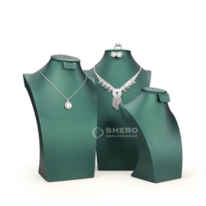 High Quality MDF Base PU Leather Necklace Mannequin Stand Custom Logo Acceptable For Jewelry Stores Factory Direct Wholesale - Product Image 1
