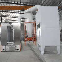 Cabine de peinture électrostatique automatique GH à commande PLC pour revêtement en poudre d'aluminium et de tôles métalliques, avec four de cuisson – Équipement de peinture