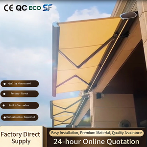 Auvents rétractables complets en acrylique et aluminium, extensibles, projection de 3 m, motorisés, télécommande, imperméables, anti-UV - Product Image 1