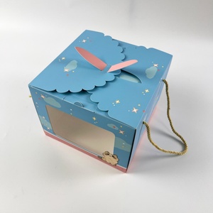 Sunshine Customized Small Clear Bento <b>Cake</b> <b>Slice</b> and Cupcake Paper Boxes Cardboard Bakery Packaging Cup <b>Cake</b> Box - Product Image 4