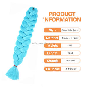 Cabello Trenzado Afro Yaki de Alta Calidad, Preestirado, <span class=keywords><strong>Jumbo</strong></span>, de 82 Pulgadas y 165g, Extensiones de Cabello para Trenzas Crochet y Box Braids, Disponible en Stock - Product Image 2