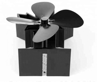 Ventilateur de poêle à granulés d'intérieur pour l'hiver, 4 pales, écoventilateur, alimenté par la chaleur du poêle à bois, autres chauffages domestiques