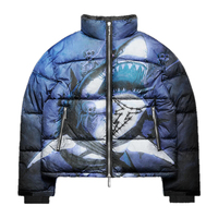 Veste d'hiver rembourrée à bulles, imprimée par sublimation, streetwear personnalisée OEM, pour homme, fabriquée par le fabricant