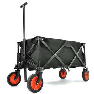 Chariot de camping pliable 88x49x30 cm à quatre roues en tissu Oxford, chariot de courses portable, chariot à outils pliable pour usage extérieur - Product Image 4