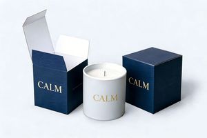 Custom Printed <b>White</b> Scented Candle Packaging <b>Box</b> Jar Shipping <b>Box</b> with Matt Lamination Art Paper Self-Erecting Rectangle Design - Product Image 5