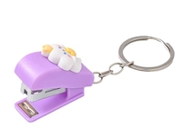 Mini agrafeuse manuelle portable et adorable en métal et plastique, porte-clés, accessoire de bureau