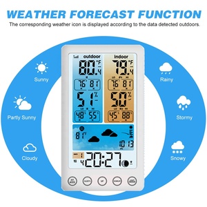 Estación Meteorológica Inalámbrica con Fase Lunar, Reloj Atómico, Punto de Rocío, Índice de Calor, Pantalla LCD Grande, Brillo Ajustable - Product Image 6
