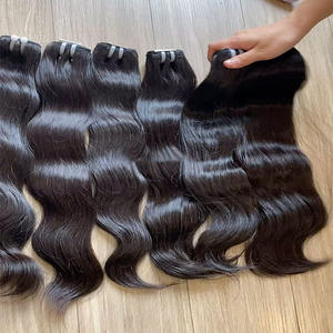 Paquetes de cabello humano Virgen sin procesar crudo camboyano Extensión ondulada camboyana Paquetes de cabello virgen 100% - Product Image 1