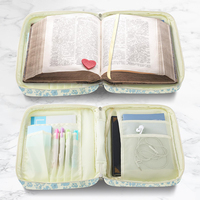 Housse de Bible matelassée grande capacité, sac fourre-tout pour transporter des fournitures d'étude, accessoires, cadeaux chrétiens, sac de protection pour Bible