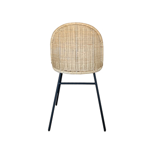 HLM56 Nordique Minimaliste Extérieur Jardin Balcon Rotin Café <span class=keywords><strong>Chaise</strong></span> Cadre En Métal Tissé Canne À Manger <span class=keywords><strong>Chaise</strong></span> - Product Image 5