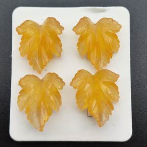 Piedra preciosa Natural pulida para colección de arte, piedra preciosa Natural tallada, estilo hoja L23 - Product Image 2