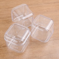Boîte à gâteau mille-feuilles en plastique PS de qualité alimentaire, transparente, petite, pour tiramisu, mousse au lait de soja, emballage de pâtisserie - Vente en gros