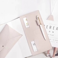 Carnet de notes en cuir PU noir souple A5 avec logo imprimé de journaux personnalisés de luxe