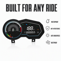 Tachometer Speedometer Kluster Instrumen Sepeda Motor Digital untuk Italika 125Z 150Z 150SZ 170Z Odometer Pengukur Bahan Bakar 12V
