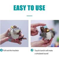 Jouet de simulation d'oiseau électrique rechargeable ailes battantes chat oiseau gazouillis en peluche jouets de mouvement interactifs pour animaux de compagnie
