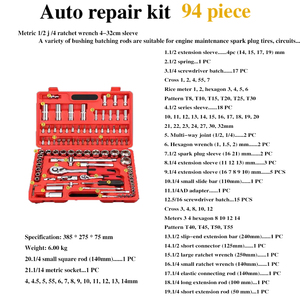 Chuyên nghiệp 94 cái trong trường hợp ổ cắm cờ lê tay công cụ thiết lập công cụ bảo trì - Product Image 2