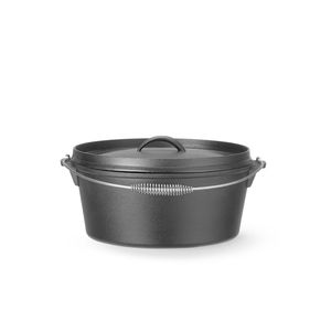 HENDI Pentola in Ghisa Nera da 7,2L per Arredamento Esterno, Diametro 310mm x Altezza 130mm, Forma Rotonda - Product Image 1