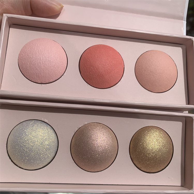 Подсветка носа Осветляющий Матовый Блеск Румяна Тени 3-в-1 макияж кондиционирования палитра