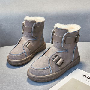 Bottes de neige en velours pour femmes, chaussures chaudes en coton, antidérapantes, en cuir nubuck, nouvelle collection hiver 2021 - Product Image 5