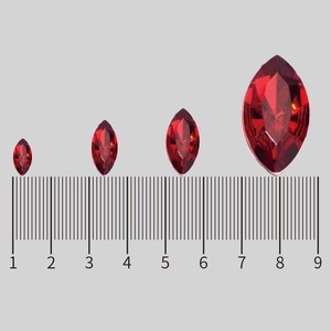 아크릴 라인스톤 루즈 비즈 플랫백 바느질용 신발 장식품 제작용 호스아이 마르퀴즈 포인트 백 24가지 색상 반짝이는 9면체 사이즈 - Product Image 4