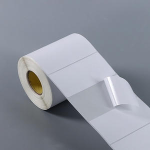 Etiqueta de tres defensas multiusos, papel adhesivo térmico, papel de etiqueta de impresora térmica, etiqueta de código de barras térmica en blanco impermeable - Product Image 3