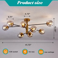 Lustre de luxe moderne nordique Globe en verre plafonniers pour salon chambre hôtel-maison intérieur pendentif éclairage