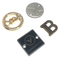 Étiquettes Métalliques Personnalisées pour Vêtements en Alliage de Zinc, Clip d'Étiquette Métallique avec Logo pour Portefeuille Homme