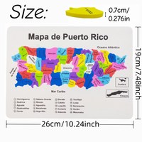Rompecabezas de espuma Juegos de rompecabezas de EVA personalizados Mapa de Puerto Rico Imprimir Juguete de pensamiento para la familia Niños Adultos