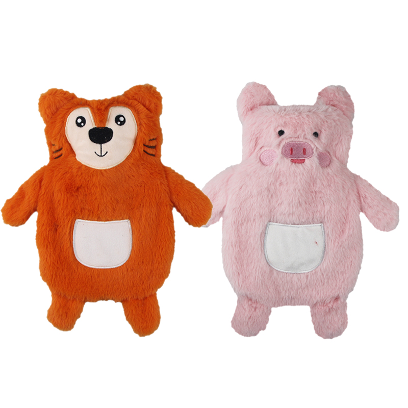 hand warmer animal design plush animal covers hot water bottle covers mini hot water bag 500ml plush toy