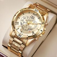 Montre-bracelet pour homme la plus vendue avec affichage de la date, grand cadran décontracté, style hip-hop, en alliage et verre, mouvement à quartz