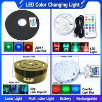 Lampe à chicha laser RGB, coussin antidérapant en EVA, bâton de télécommande LED rechargeable par USB à changement de couleur, chicha domestique