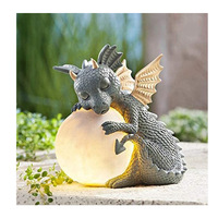 HUIYING Statue de dragon de bébé endormi en résine Sculpture de jardin Décoration Figurine Décoration de la maison Animal artificiel Fabrication à la main comme sur la photo