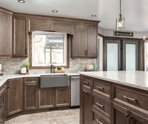 Su misura Design italiano modulare in legno melaminico piccola isola armadi da cucina pronti assemblare mobili da cucina centro commerciale Villa - Product Image 1