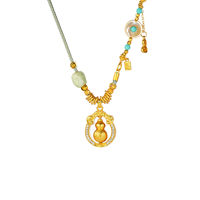 Collier pendentif gourde doré pour femme TANGPEI, bijoux de mode en métal