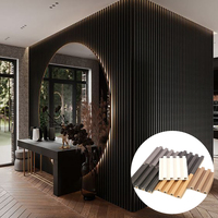 Vente en gros intérieur & intérieur panneau mural PVC composite bois plastique/panneau mural cannelé WPC