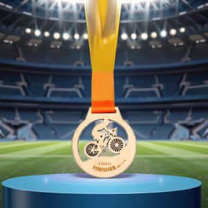 Ornement en bois de haute qualité, médaille de marathon en bois, impression UV, sports, badminton, vélo, randonnée, compétition, dropshipping - Product Image 3