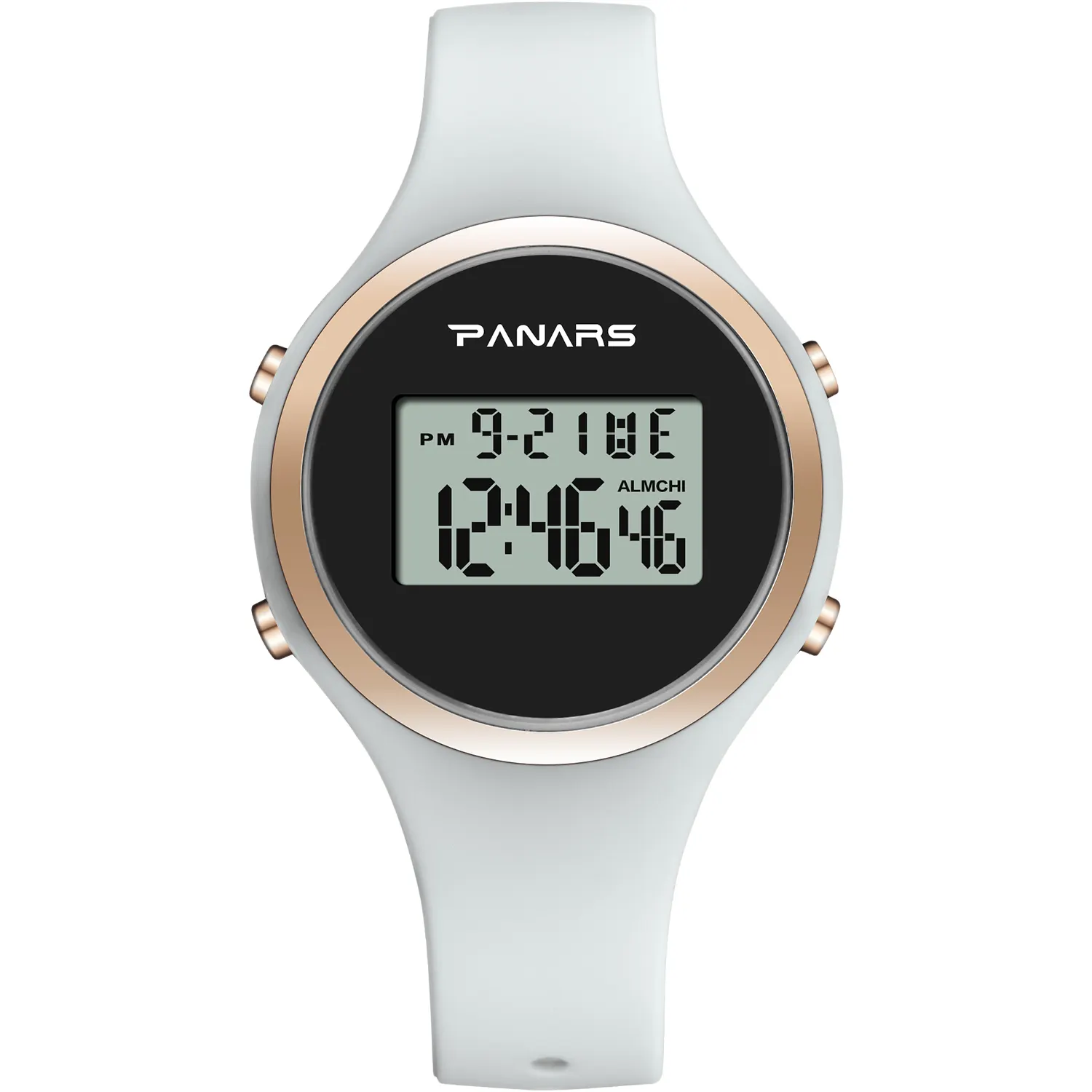 PANARS 8122 beautiful white girls digital watch nice Rubber band waterproof date display leisure sports wrist watch